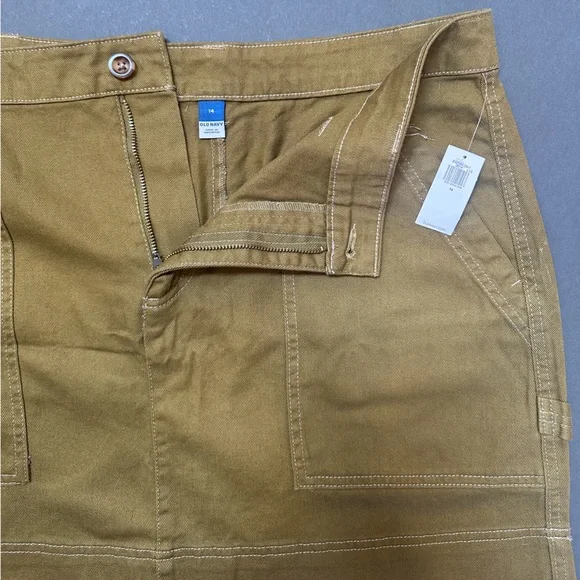 Old Navy Women's Olive Utility Mini Skirt NWT - Picture 3 of 6
